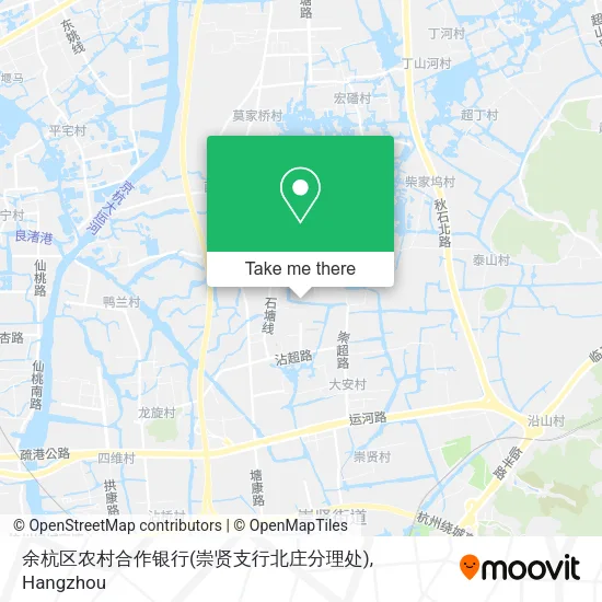 余杭区农村合作银行(崇贤支行北庄分理处) map