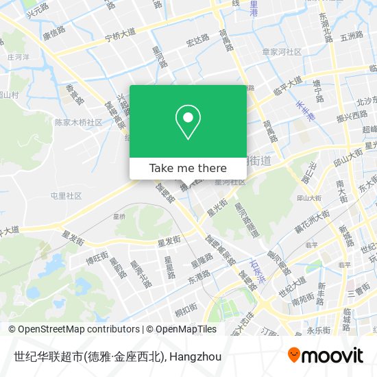 世纪华联超市(德雅·金座西北) map