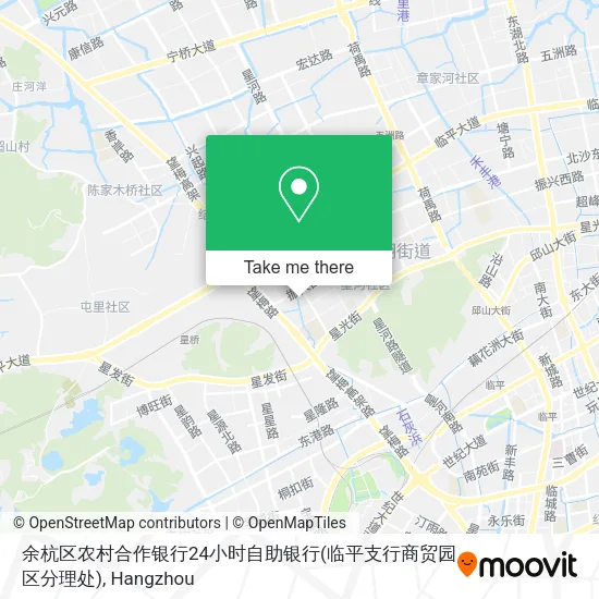 余杭区农村合作银行24小时自助银行(临平支行商贸园区分理处) map