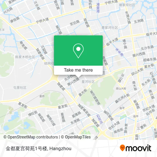 金都夏宫荷苑1号楼 map