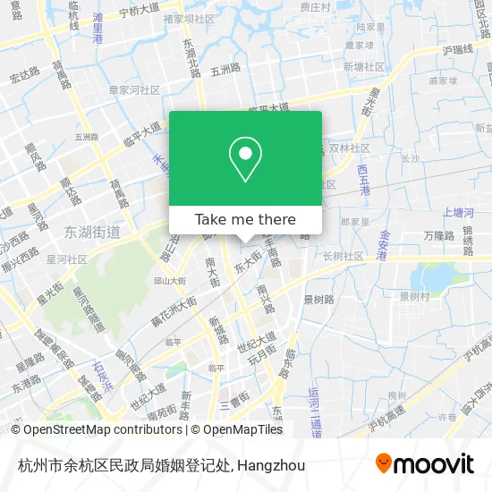 杭州市余杭区民政局婚姻登记处 map