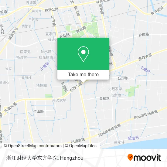 浙江财经大学东方学院 map