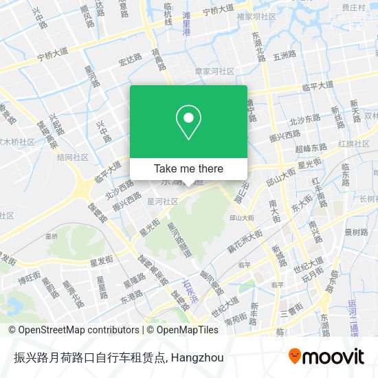 振兴路月荷路口自行车租赁点 map