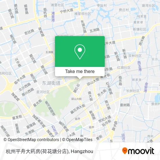 杭州平舟大药房(荷花塘分店) map