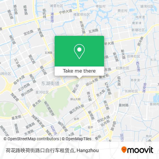荷花路映荷街路口自行车租赁点 map