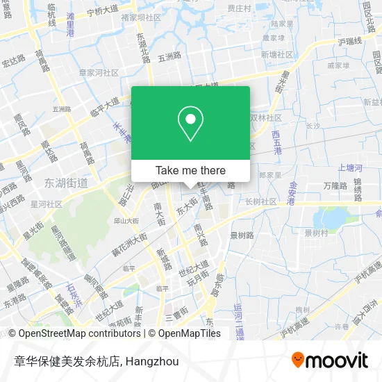 章华保健美发余杭店 map