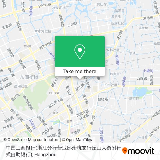 中国工商银行(浙江分行营业部余杭支行丘山大街附行式自助银行) map