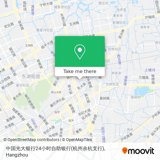 中国光大银行24小时自助银行(杭州余杭支行) map