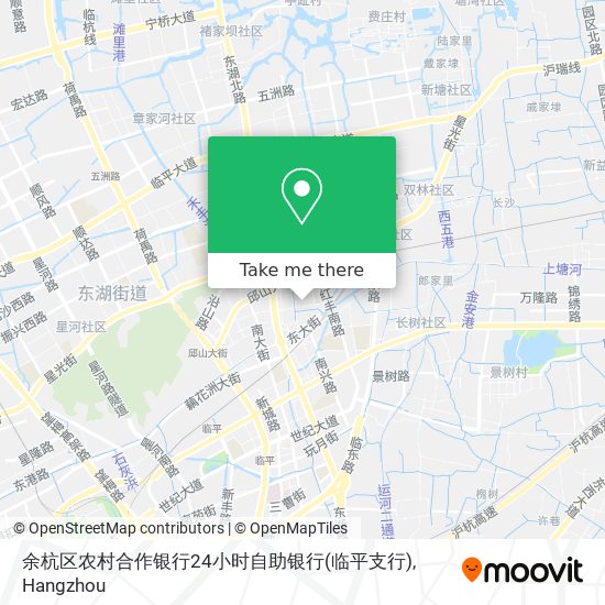余杭区农村合作银行24小时自助银行(临平支行) map