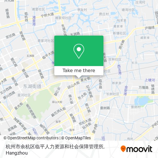 杭州市余杭区临平人力资源和社会保障管理所 map