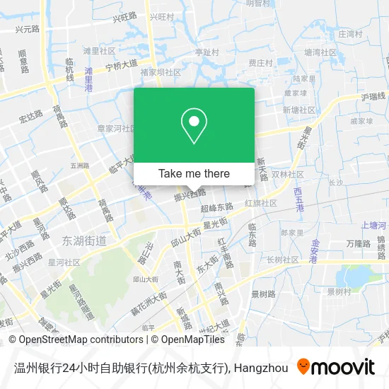 温州银行24小时自助银行(杭州余杭支行) map