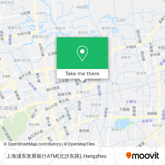 上海浦东发展银行ATM(北沙东路) map