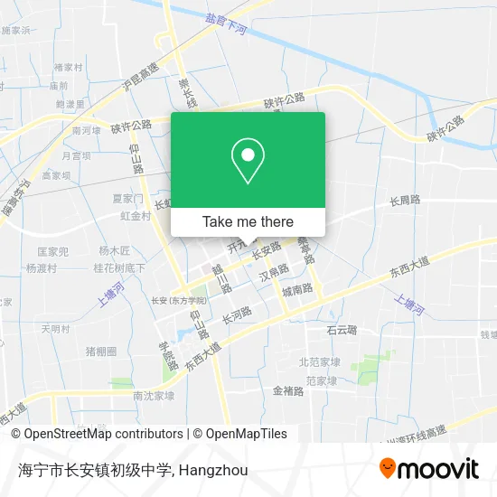 海宁市长安镇初级中学 map