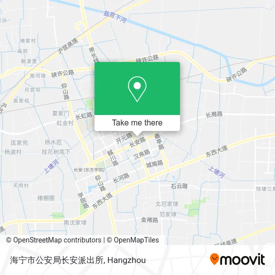 海宁市公安局长安派出所 map