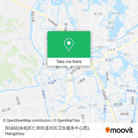 加油站(余杭区仁和街道社区卫生服务中心西) map