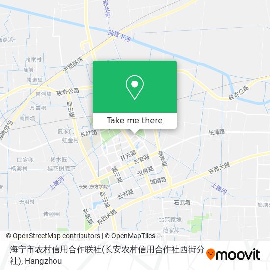 海宁市农村信用合作联社(长安农村信用合作社西街分社) map