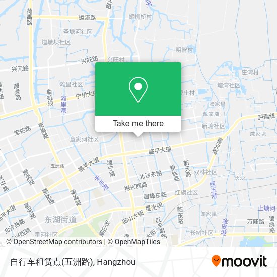 自行车租赁点(五洲路) map