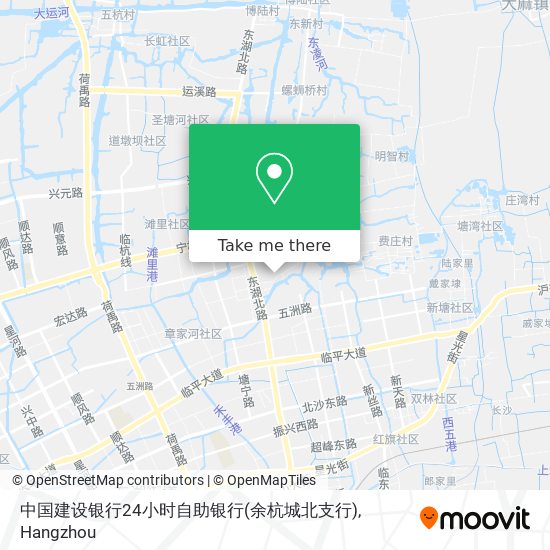 中国建设银行24小时自助银行(余杭城北支行) map