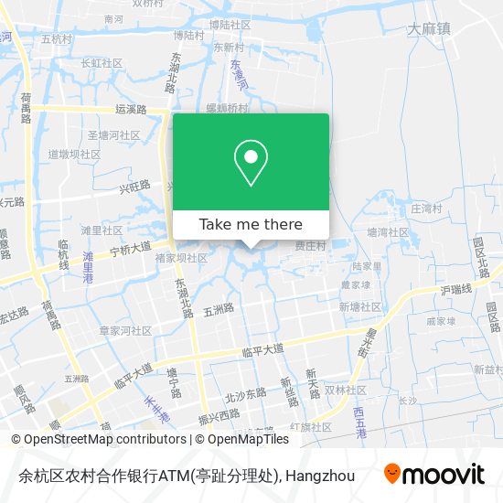 余杭区农村合作银行ATM(亭趾分理处) map