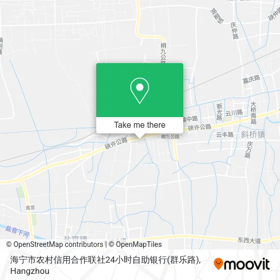 海宁市农村信用合作联社24小时自助银行(群乐路) map