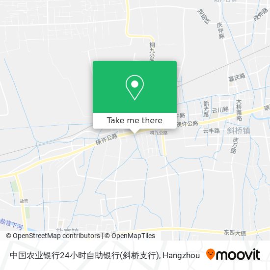 中国农业银行24小时自助银行(斜桥支行) map