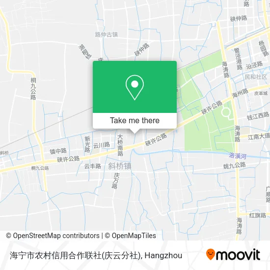 海宁市农村信用合作联社(庆云分社) map