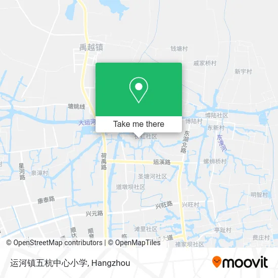 运河镇五杭中心小学 map