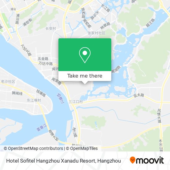 Hotel Sofitel Hangzhou Xanadu Resort map