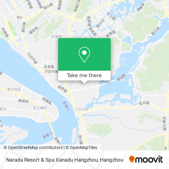 Narada Resort & Spa Xanadu Hangzhou map