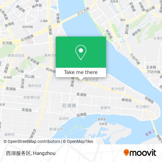 西湖服务区 map