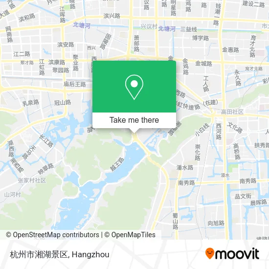 杭州市湘湖景区 map