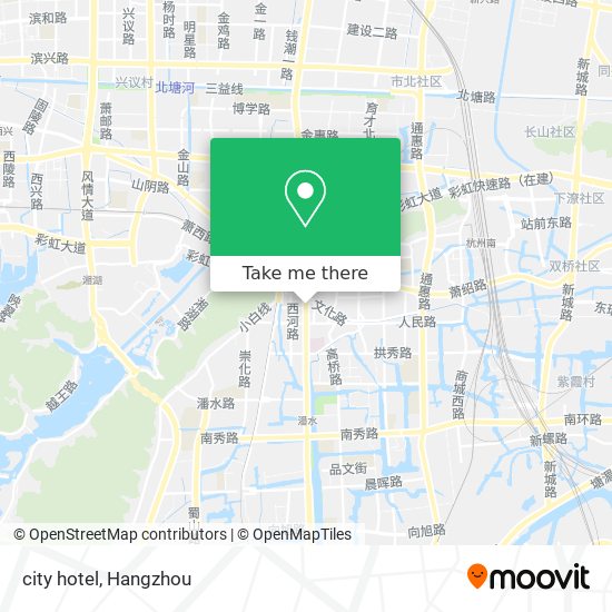 city hotel map