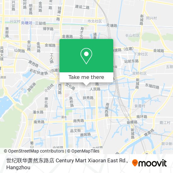 世纪联华萧然东路店 Century Mart Xiaoran East Rd. map