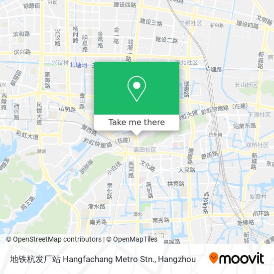 地铁杭发厂站 Hangfachang Metro Stn. map