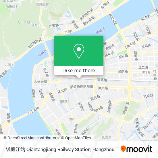 钱塘江站 Qiantangjiang Railway Station map