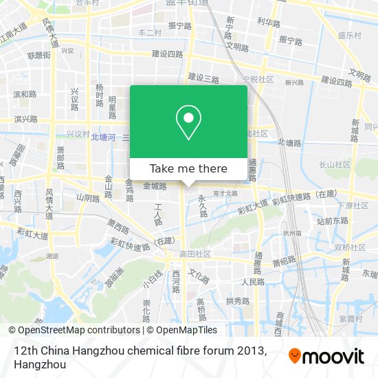 12th China Hangzhou chemical fibre forum 2013 map