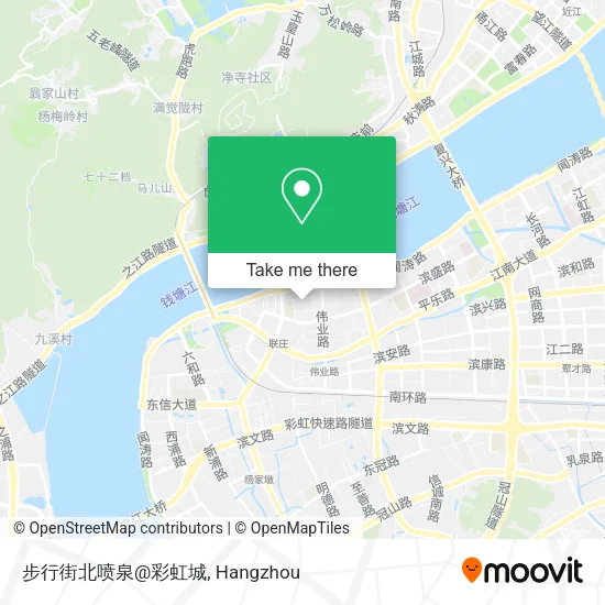 步行街北喷泉@彩虹城 map