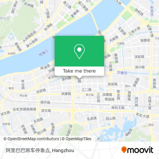 阿里巴巴班车停靠点 map
