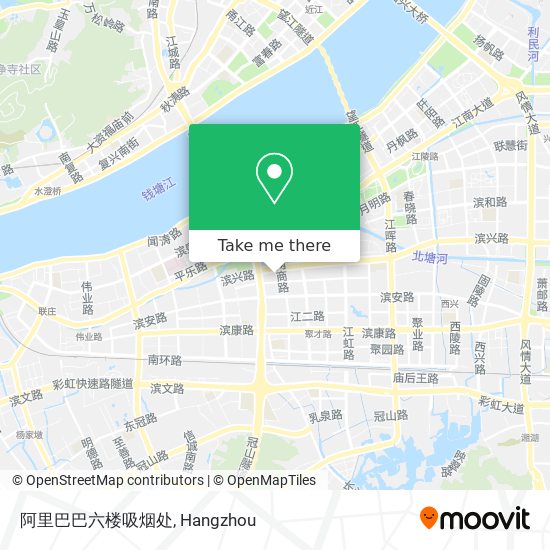 阿里巴巴六楼吸烟处 map