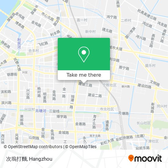 次塢打麵 map