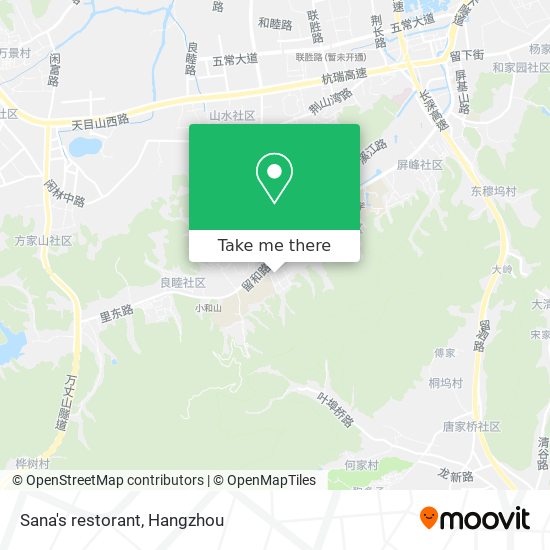 Sana's restorant map