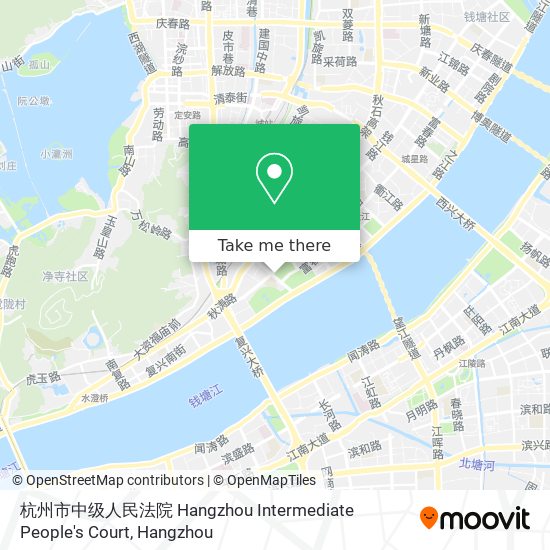 杭州市中级人民法院 Hangzhou Intermediate People's Court map
