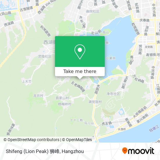 Shifeng (Lion Peak) 狮峰 map