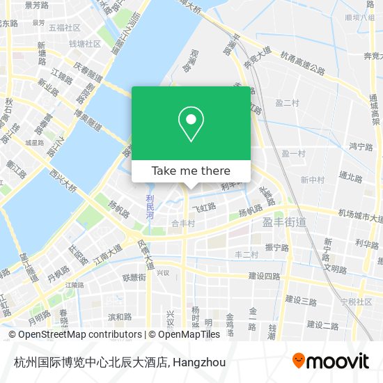 杭州国际博览中心北辰大酒店 map
