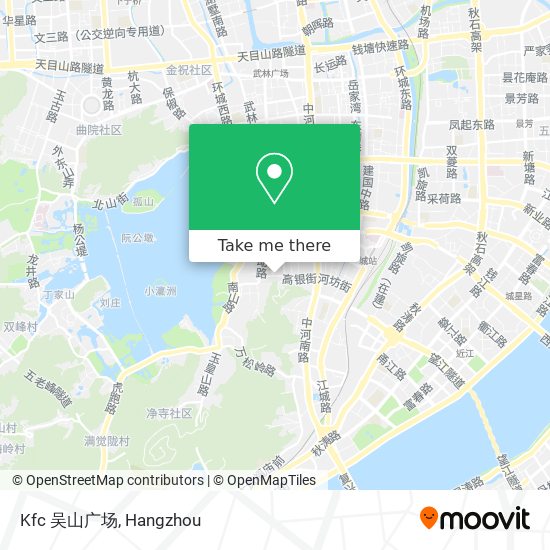 Kfc 吴山广场 map