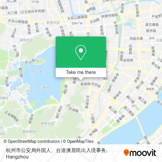 杭州市公安局外国人、台港澳居民出入境事务 map