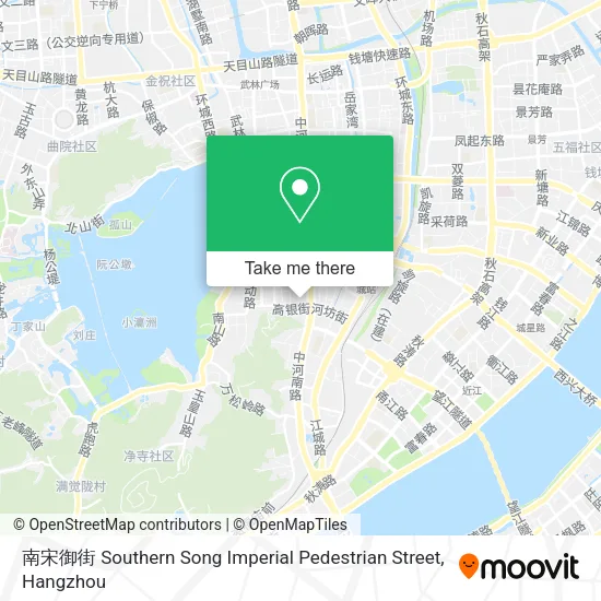 南宋御街 Southern Song Imperial Pedestrian Street map