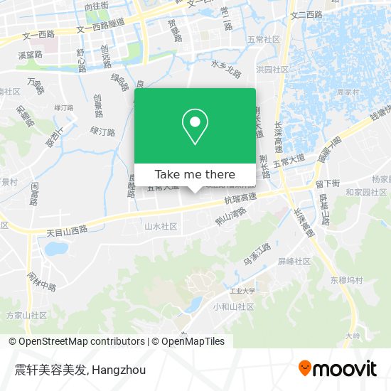 震轩美容美发 map