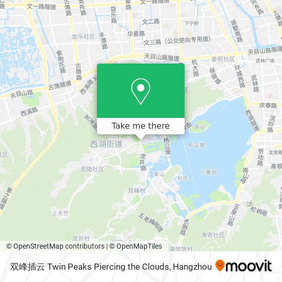 双峰插云 Twin Peaks Piercing the Clouds map
