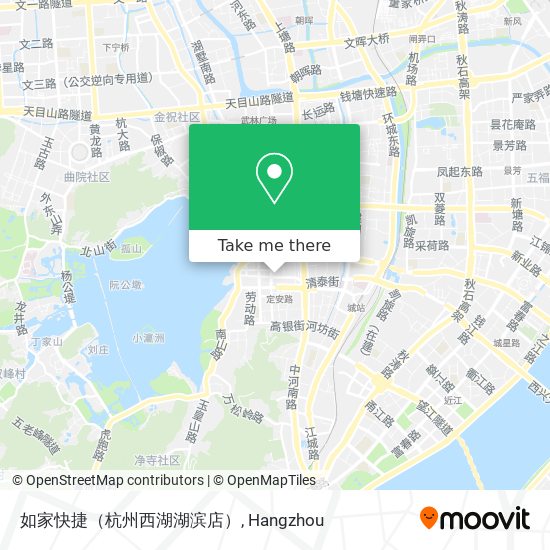 如家快捷（杭州西湖湖滨店） map